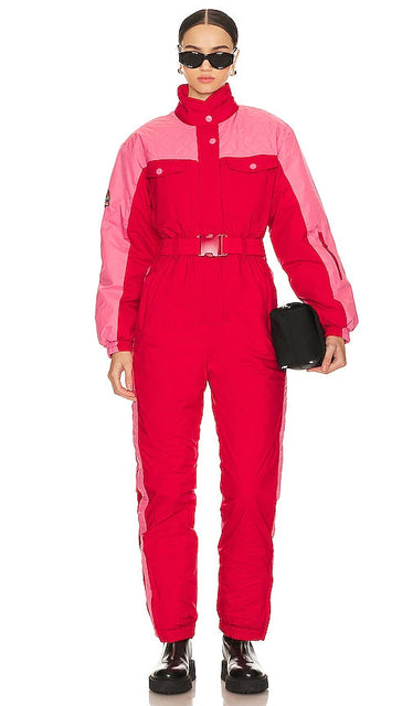 Snowroller Sara Ski Suit in Red - Combinaison de ski Snowroller Sara en rouge - Snowroller Sara 红色滑雪服 - Snowroller Sara Skianzug in Rot - Snowroller Sara 스키복 레드 색상 - Tuta da sci Snowroller Sara in rosso