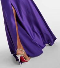 Solace London Alessandra off-shoulder satin gown