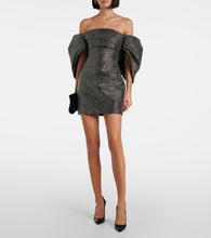 Solace London Elina embellished off-shoulder minidress