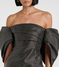 Solace London Elina embellished off-shoulder minidress