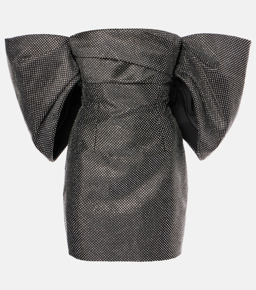 Solace London Elina embellished off-shoulder minidress. Solace London Elina 露肩缀饰迷你连衣裙