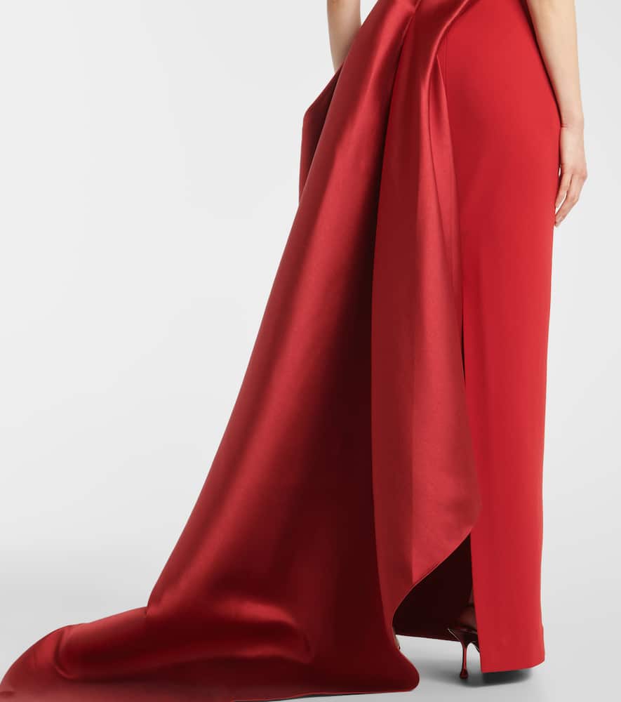 Solace London Kinsley strapless cr√É¬™pe and twill gown