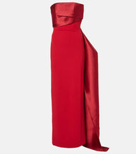 Solace London Kinsley strapless cr√É¬™pe and twill gown