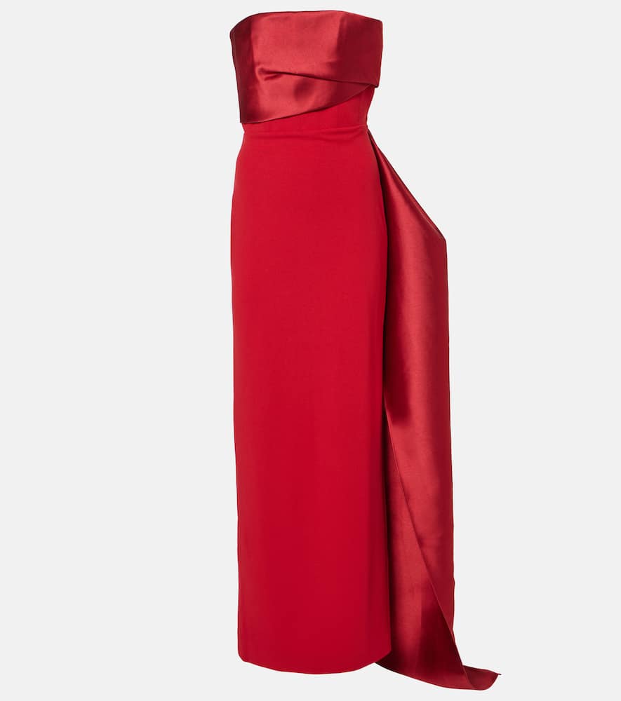 Solace London Kinsley strapless cr√É¬™pe and twill gown