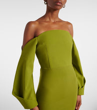 Solace London Lotta off-shoulder Crêpe gown