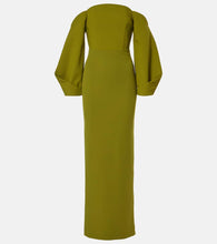 Solace London Lotta off-shoulder Crêpe gown
