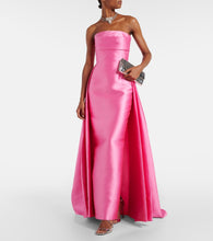Solace London Strapless satin twill gown