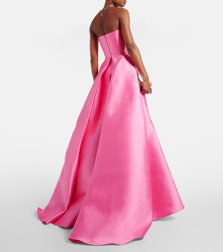 Solace London Strapless satin twill gown