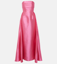 Solace London Strapless satin twill gown. Solace London 无肩带缎面斜纹礼服