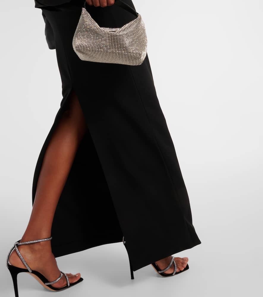 Solace London Talia off-shoulder cr√É¬™pe gown