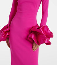 Solace London Viviana satin-trimmed cr√É¬™pe gown