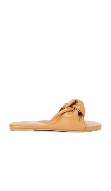 Solei Sea Nottie Sandal in Brown | Desert Sand Flat Slides for Women