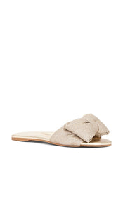 Solei Sea Rafie Sandal in Metallic Gold