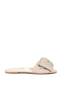 Solei Sea Rafie Sandal in Metallic Gold | Starry Flat Sandals for Women