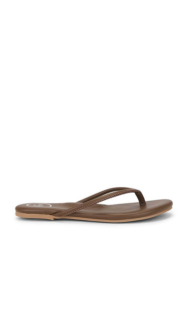 Solei Sea Vivie Sandal in Chocolate | Tobacco Flat Sandals for Women