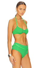 Solid & Striped Eva Tie Bikini Top in Green