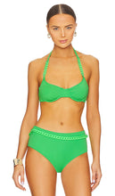 Solid & Striped Eva Tie Bikini Top in Green - Haut de bikini noué Eva uni et rayé en vert - 绿色纯色 & 条纹 Eva Tie 比基尼上衣 - Einfarbiges und gestreiftes Eva-Bikinioberteil zum Binden in Grün - Solid & Striped Eva 타이 비키니 탑 - Top bikini Eva Tie tinta unita e rigato in verde