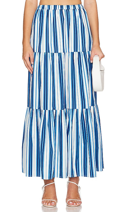 Solid & Striped The Addison Skirt in Blue - Jupe Addison unie et rayée en bleu - 蓝色纯色和条纹 Addison 半身裙 - Einfarbiger und gestreifter Rock „The Addison“ in Blau - Solid & Striped The Addison 스커트블루 색상 - La gonna Addison tinta unita e a righe in blu