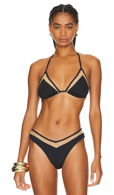 Solid & Striped The Iris Bikini Top in Black - Haut de bikini The Iris uni et rayé en noir - 黑色纯色和条纹 Iris 比基尼上衣 - Solides und gestreiftes The Iris Bikinioberteil in Schwarz - Solid & Striped The Iris 비키니 탑블랙 색상 - Top bikini Iris tinta unita e rigato in nero