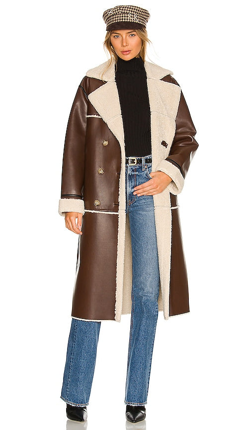 Song of Style Farrah Coat in Chocolate - Manteau Farrah Song of Style en chocolat - Song of Style Farrah 巧克力色大衣 - Song of Style Farrah-Mantel in Schokolade - Song of Style 파라 코트 초콜릿 - Canzone di stile Cappotto Farrah color cioccolato