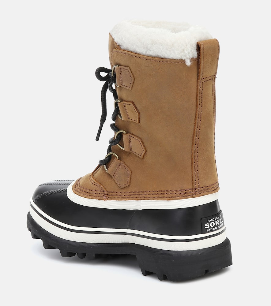 Sorel Caribou shearling and nubuck snow boots