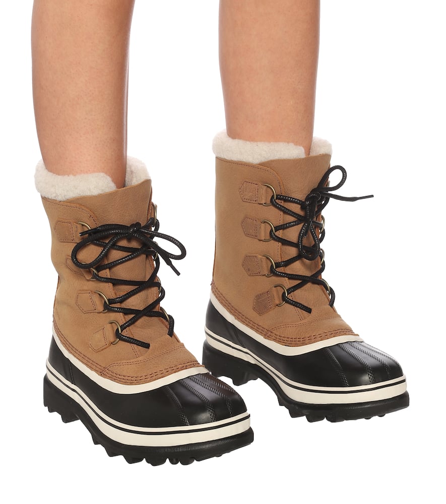 Sorel Caribou shearling and nubuck snow boots