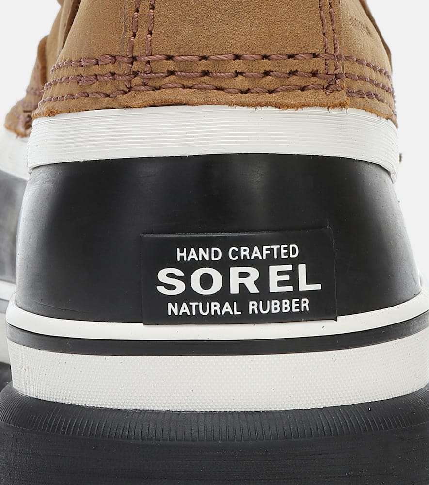 Sorel Caribou shearling and nubuck snow boots