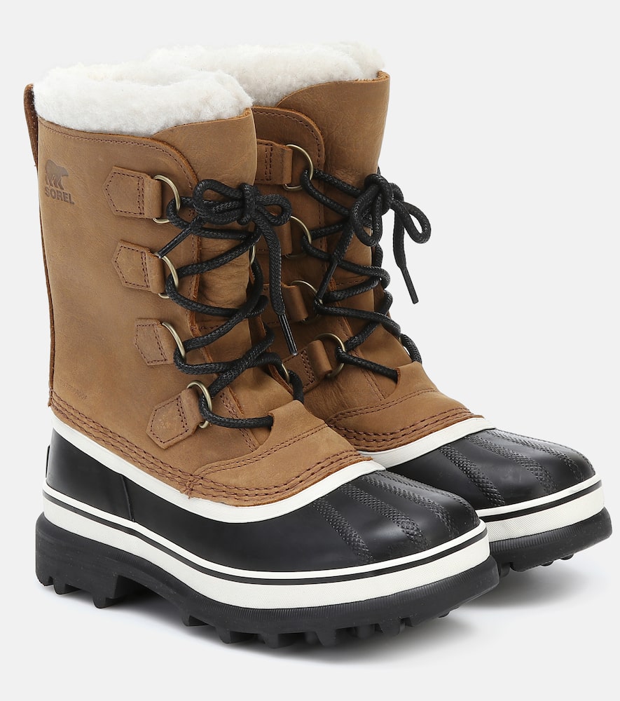 Sorel Caribou shearling and nubuck snow boots
