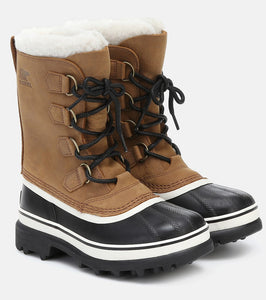 Sorel Caribou shearling and nubuck snow boots