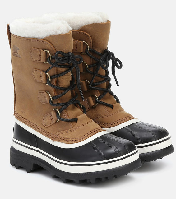 Sorel Caribou shearling and nubuck snow boots