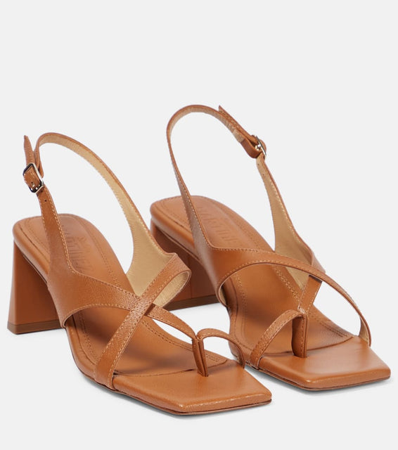 Souliers Martinez Arcos leather slingback sandals
