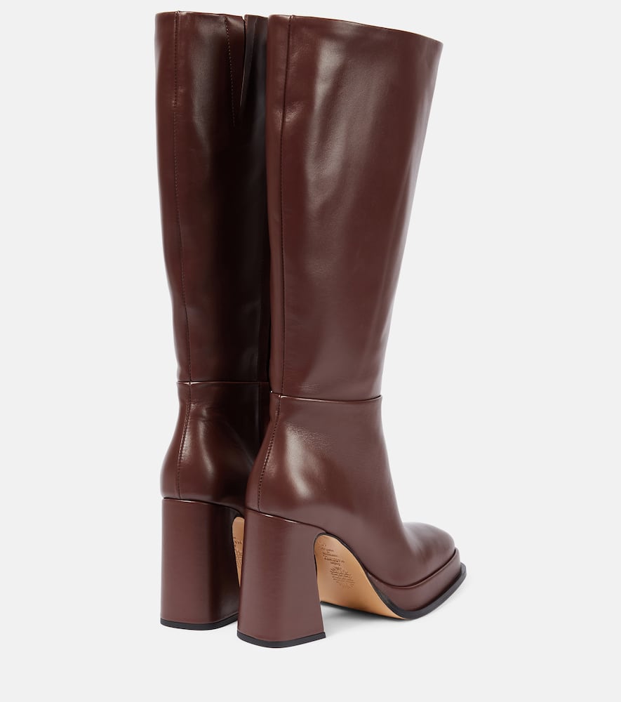 Souliers Martinez Begonia leather knee-high boots
