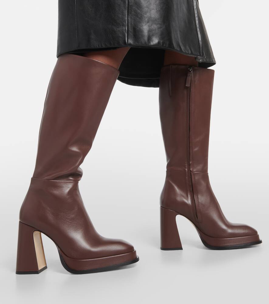 Souliers Martinez Begonia leather knee-high boots