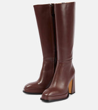 Souliers Martinez Begonia leather knee-high boots