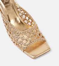 Souliers Martinez Ernestina woven metallic leather mules