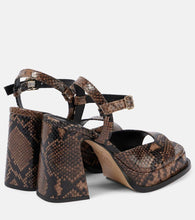 Souliers Martinez Gracia leather platform sandals