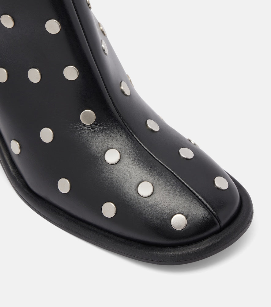 Souliers Martinez Kima 80 studded leather ankle boots