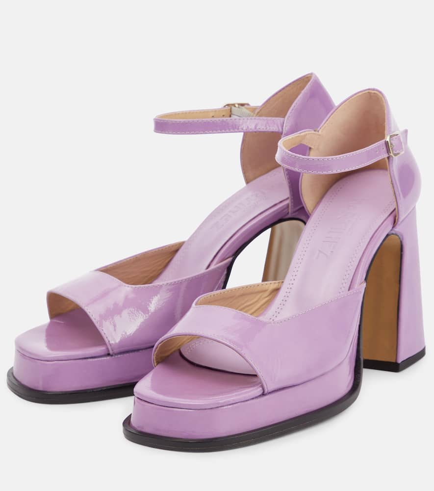 Souliers Martinez Nova Marfa patent leather platform sandals