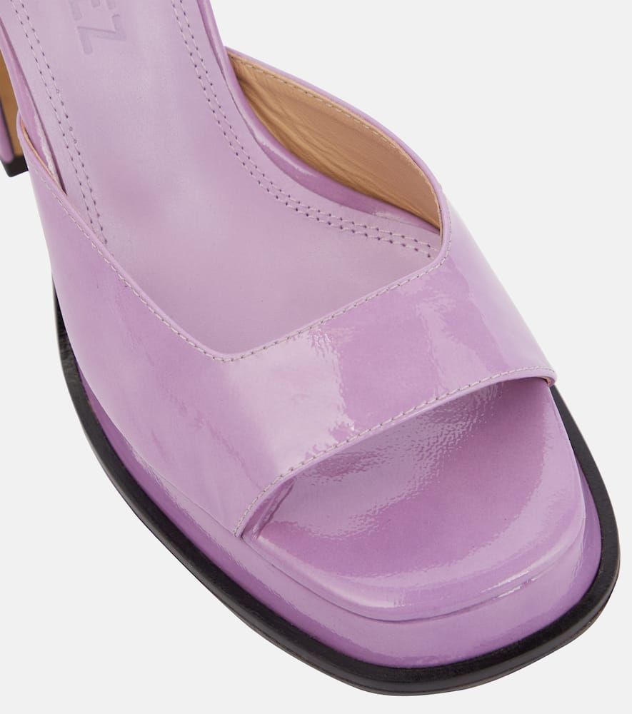 Souliers Martinez Nova Marfa patent leather platform sandals