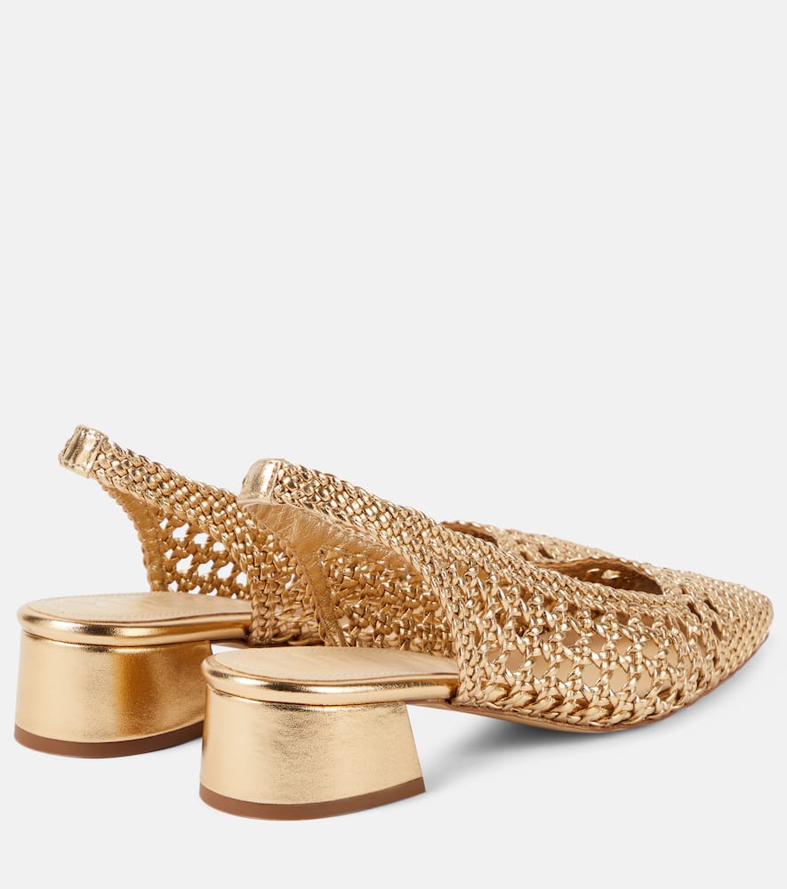 Souliers Martinez Nova Terragona leather slingback pumps