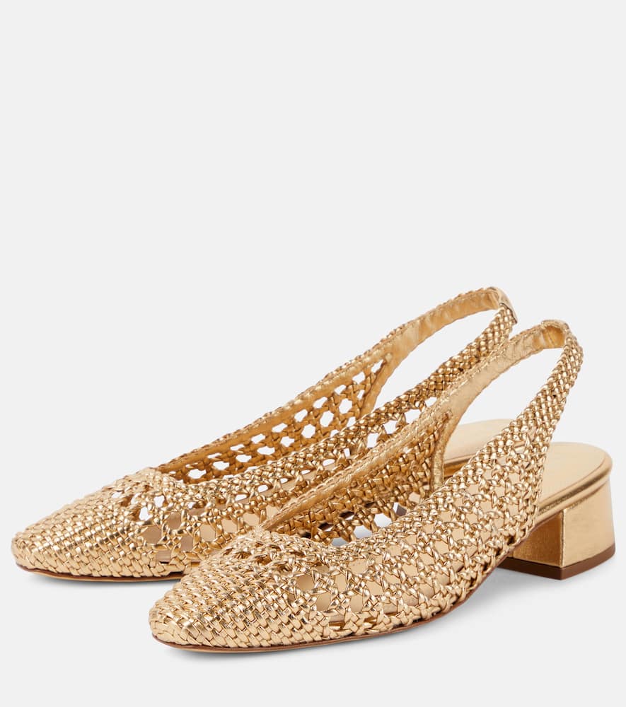 Souliers Martinez Nova Terragona leather slingback pumps
