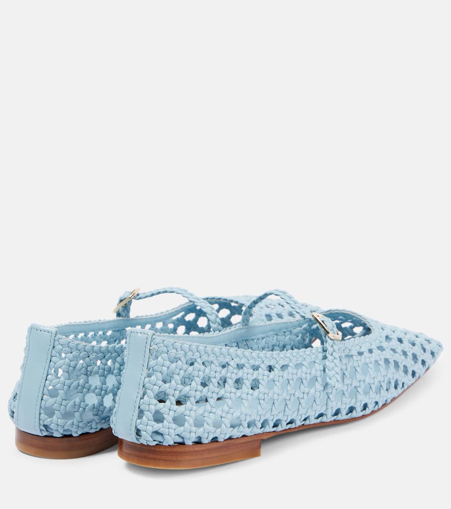 Souliers Martinez Paris woven leather ballet flats