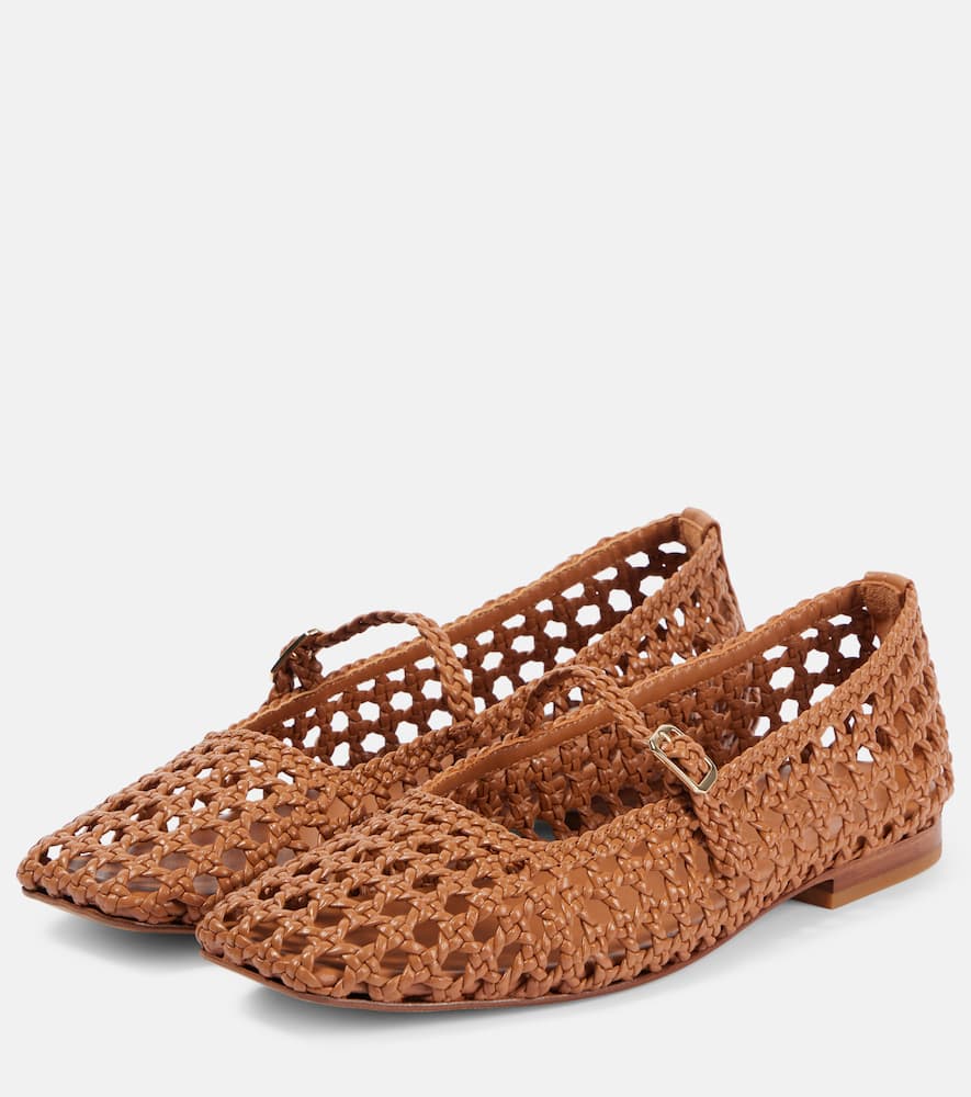 Souliers Martinez Paris woven leather ballet flats