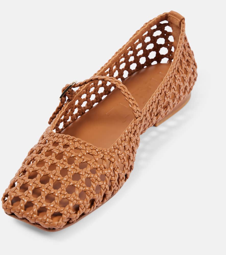 Souliers Martinez Paris woven leather ballet flats