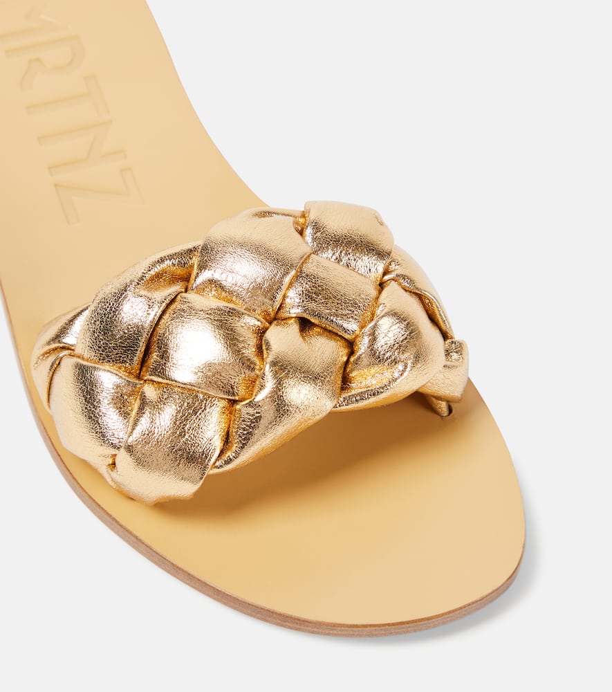 Souliers Martinez Pelota braided leather slides