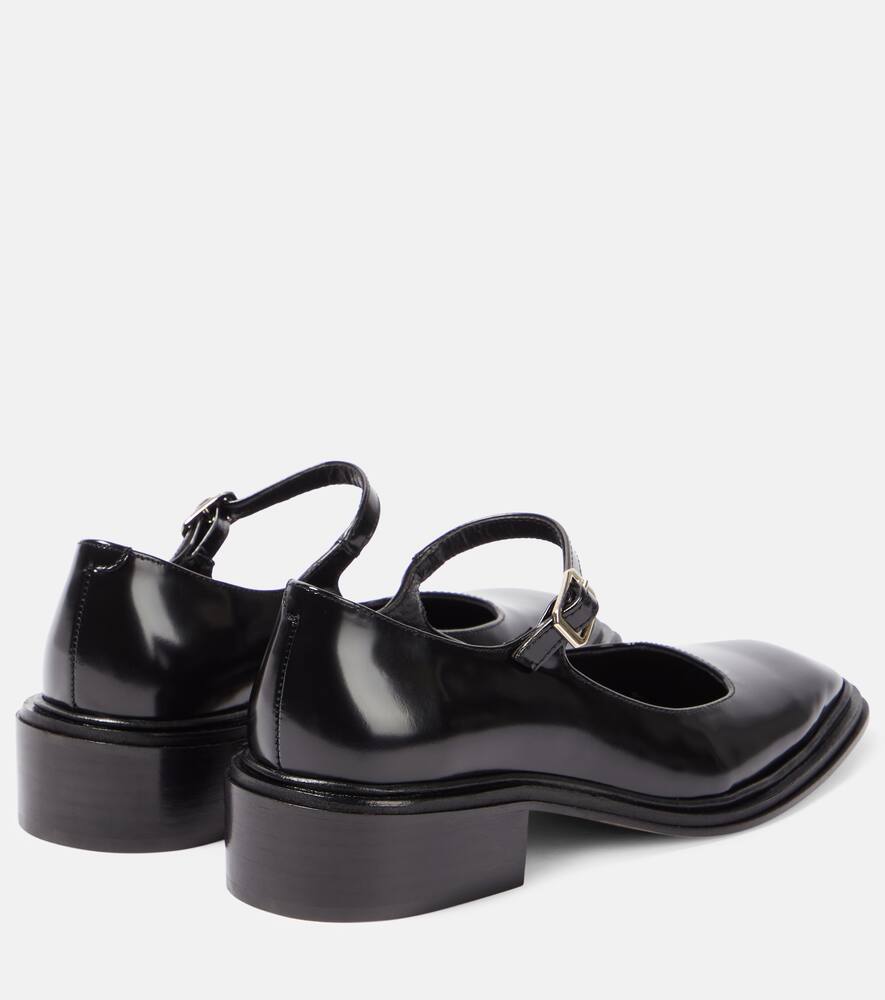 Souliers Martinez Penelope leather Mary Jane flats