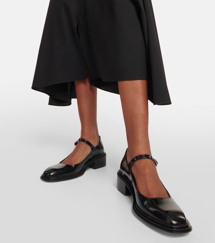 Souliers Martinez Penelope leather Mary Jane flats