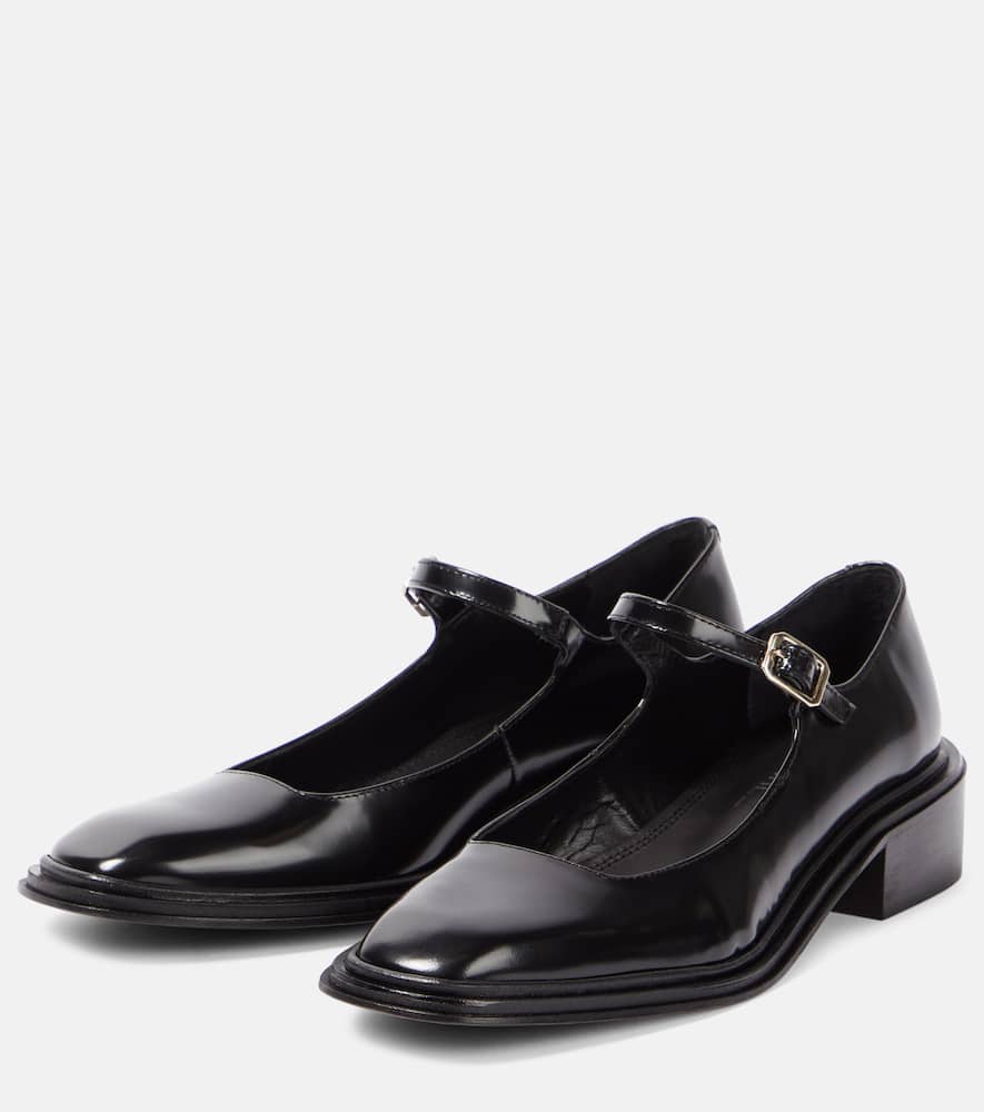 Souliers Martinez Penelope leather Mary Jane flats