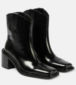 Souliers Martinez Polished leather ankle boots