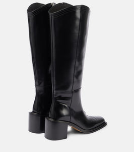 Souliers Martinez Samanta 70 polished leather knee-high boots